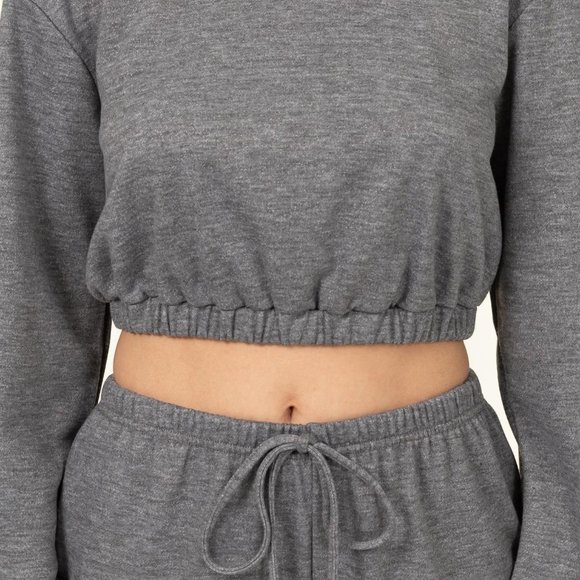 CROPPED SWEATSHIRT MATCHING SET - Picture 5 of 5